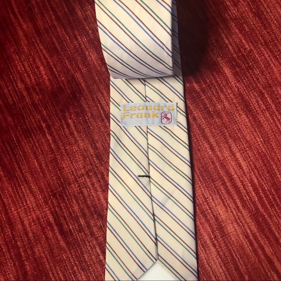 ✨Vintage-like new- Leonard Frank Striped Neck Tie✨ - Picture 4 of 6